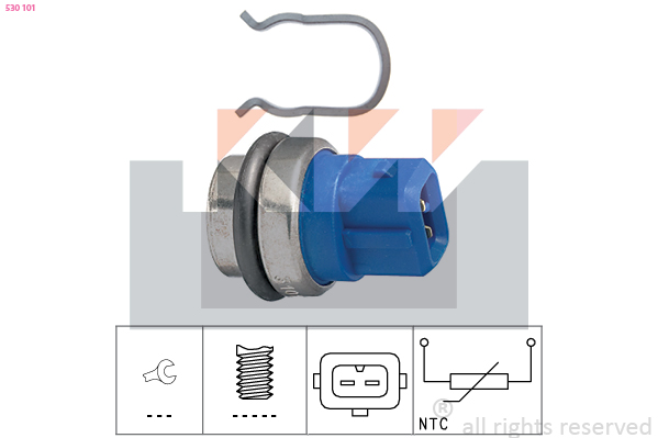 Senzor,temperatura lichid de racire 530 101 KW